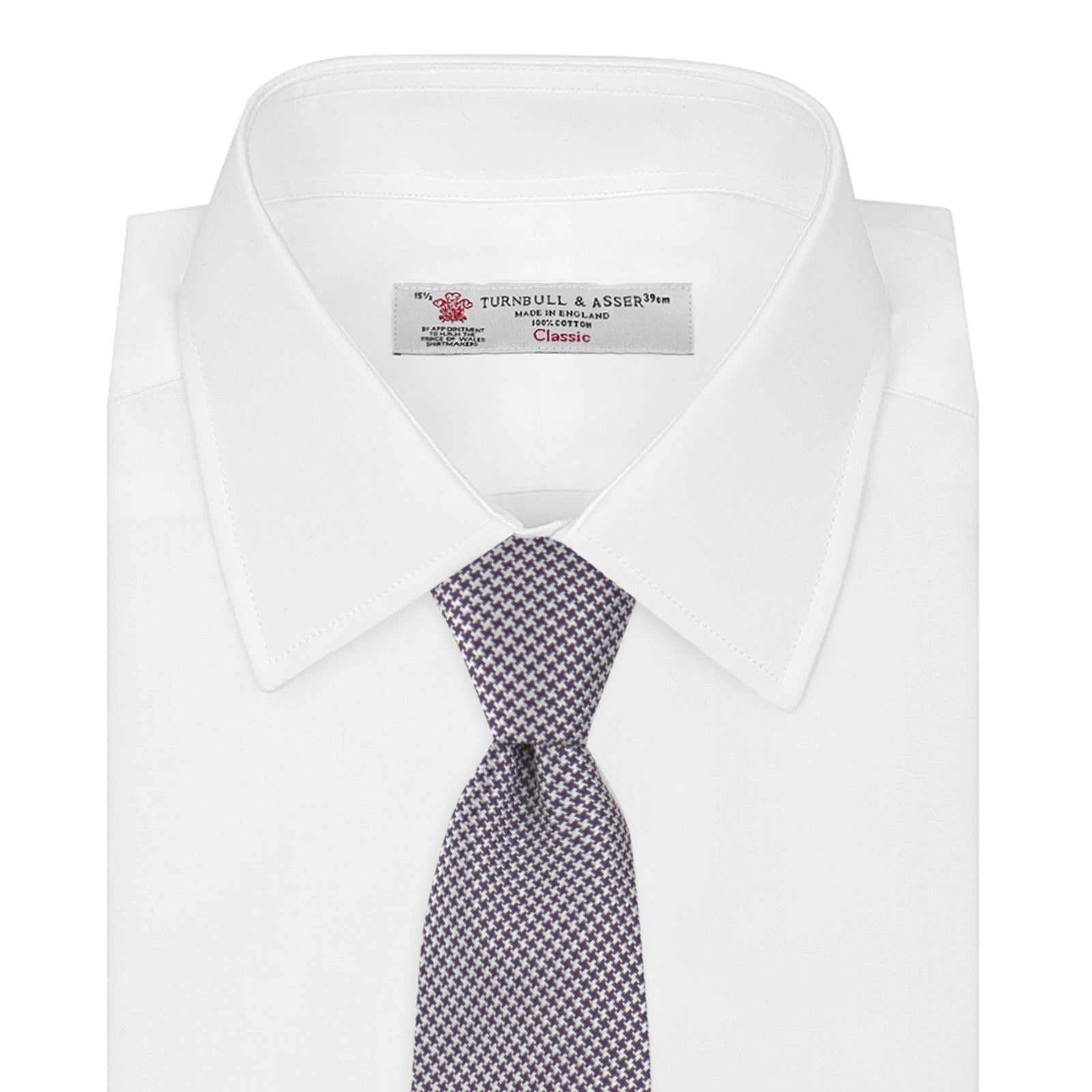 View 2 of product Plum Houndstooth Silk Tie