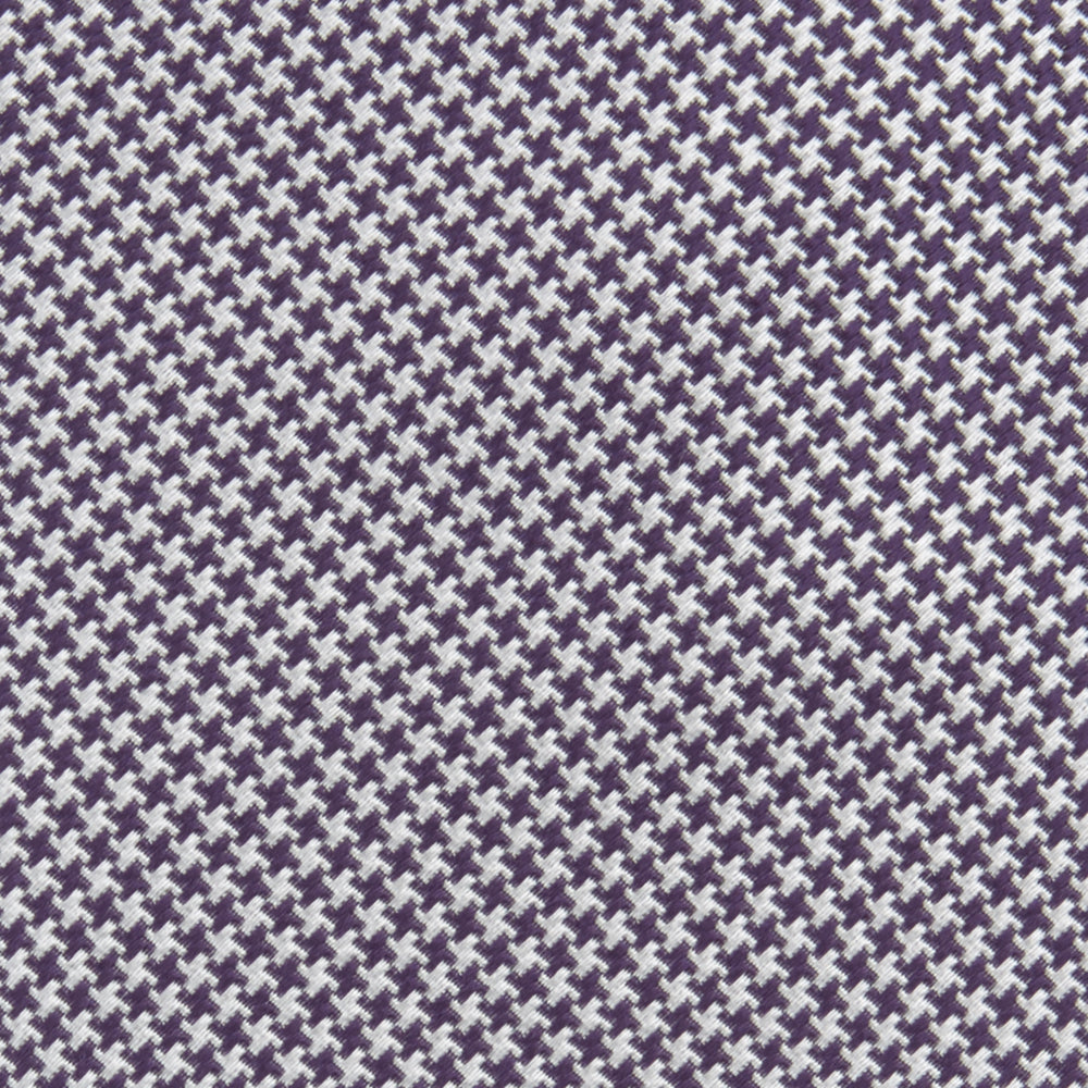 Plum Houndstooth Silk Tie