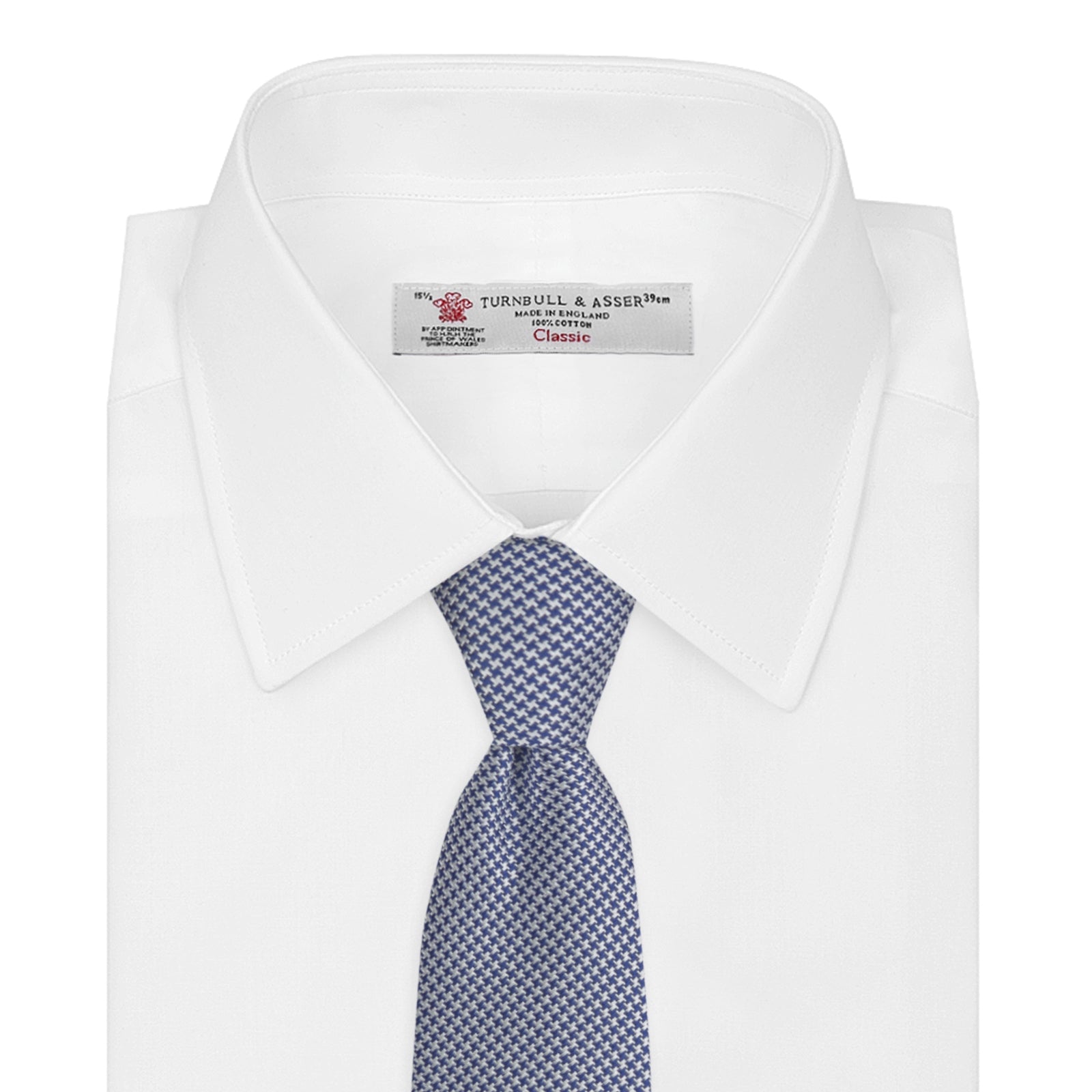 View 2 of product Blue Houndstooth Silk Tie