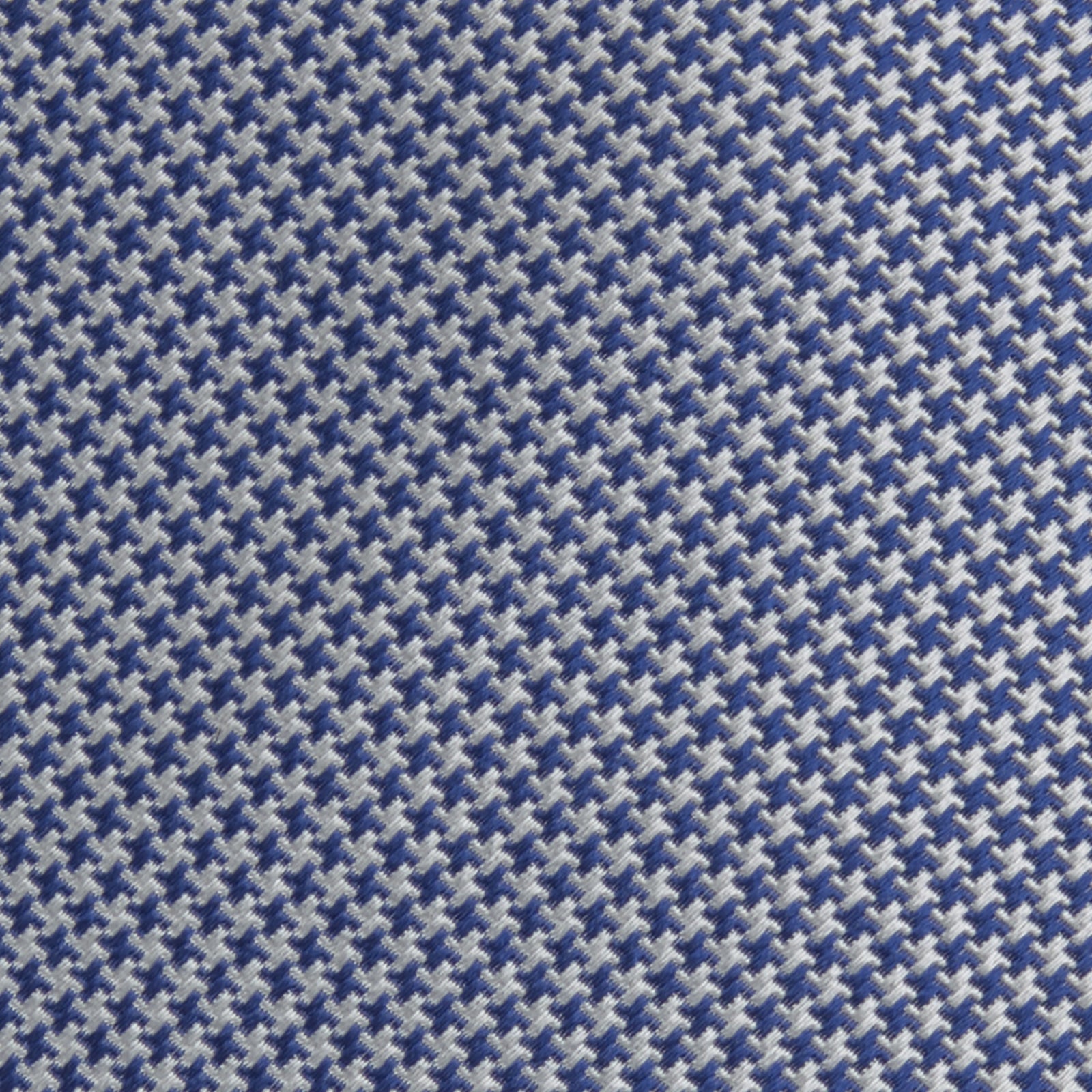 View 3 of product Blue Houndstooth Silk Tie