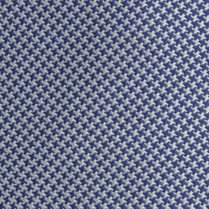 Blue Houndstooth Silk Tie Image 2
