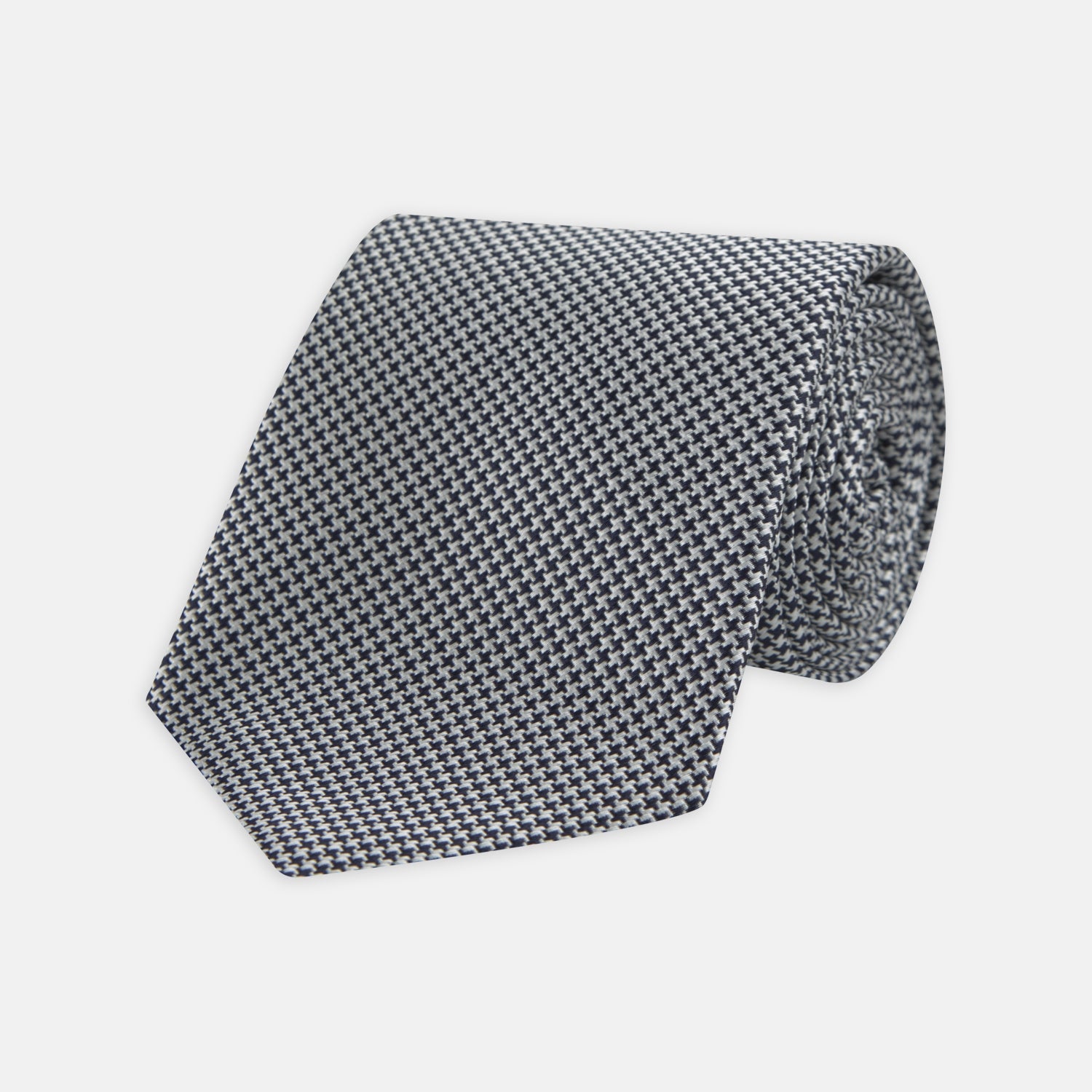 View 1 of product Navy Houndstooth Silk Tie