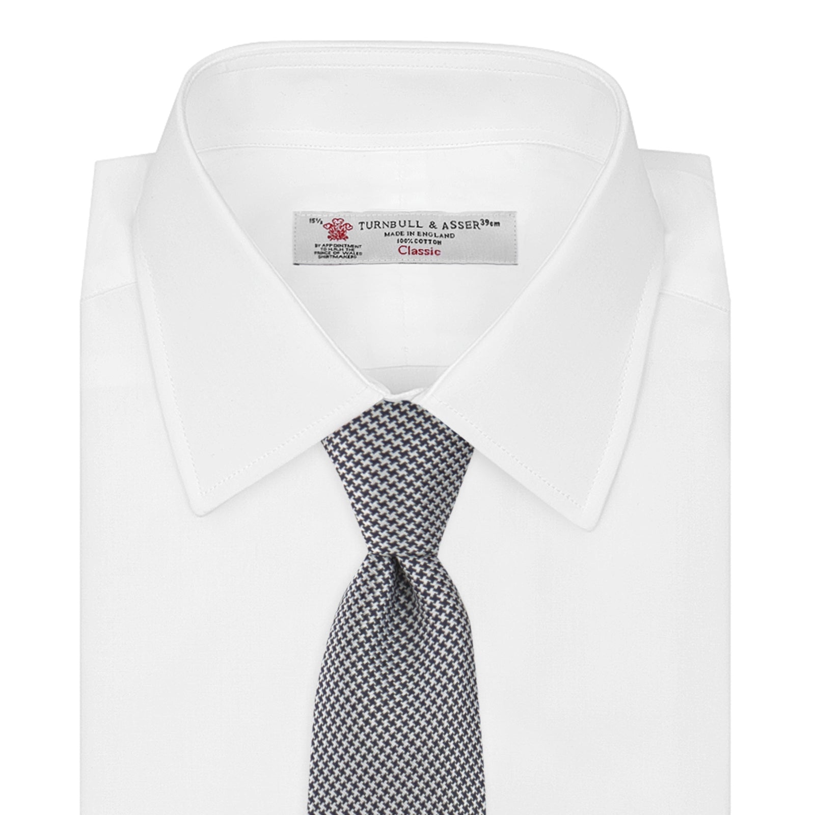 View 2 of product Navy Houndstooth Silk Tie