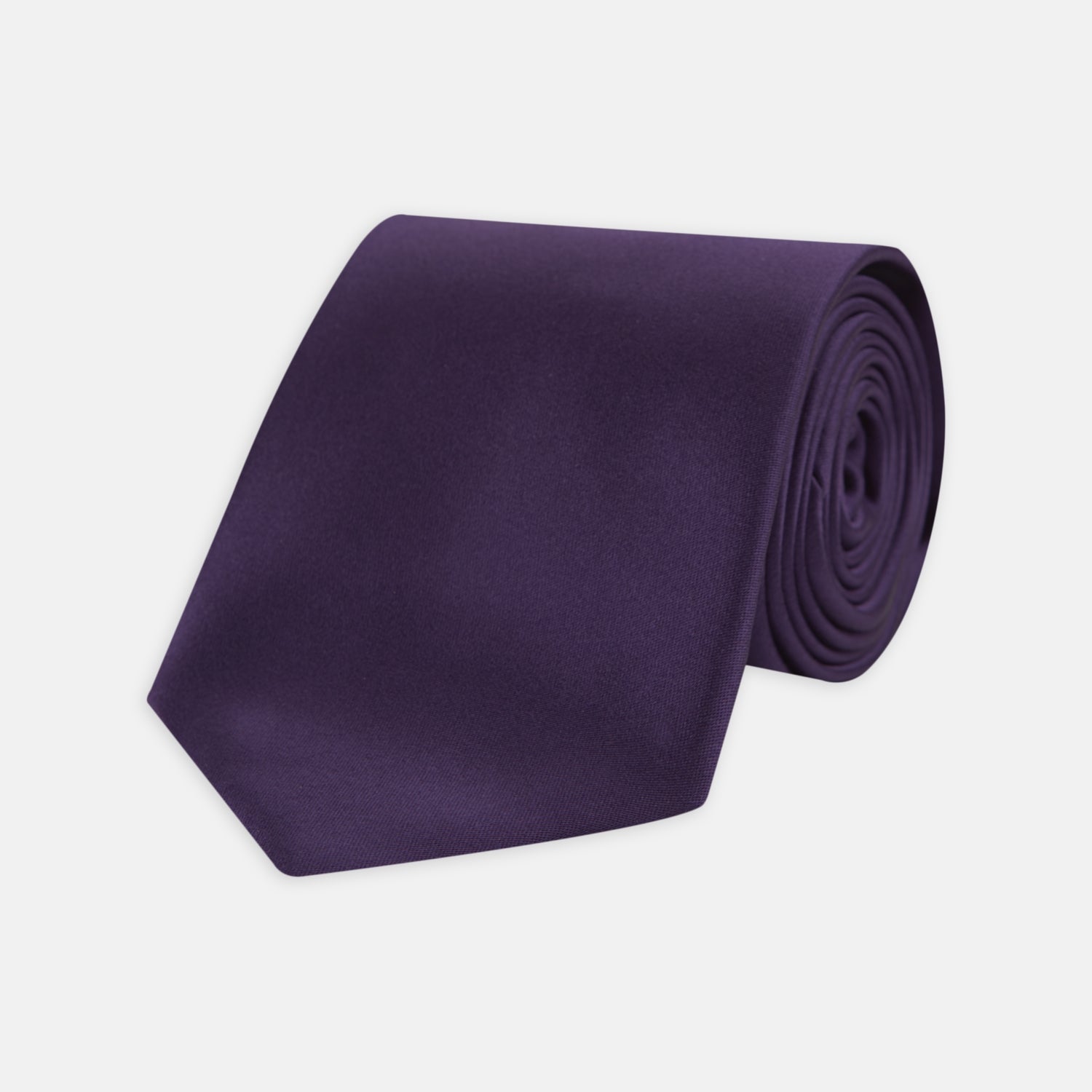 View 1 of product Plum Plain Satin Silk Tie