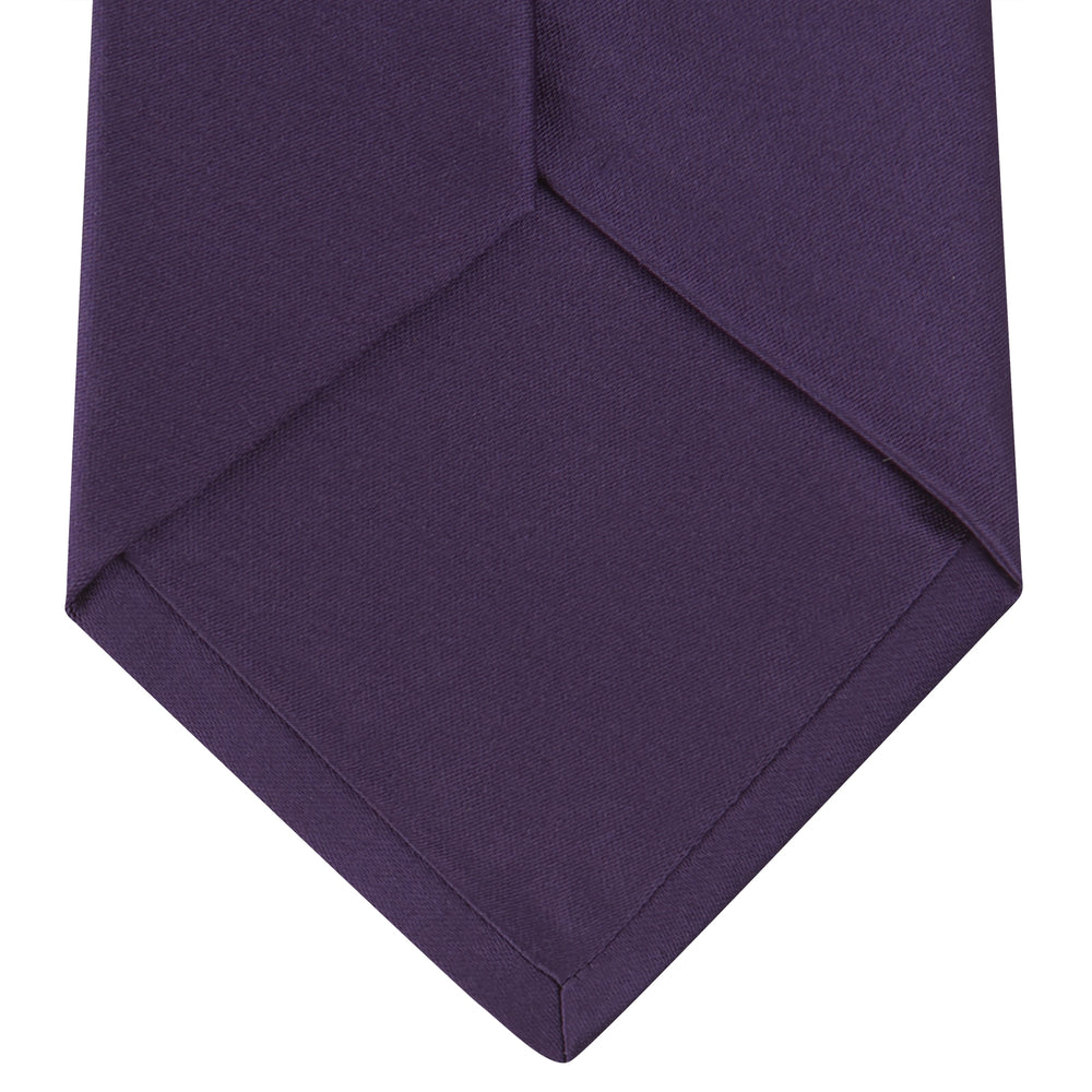 Plum Plain Satin Silk Tie