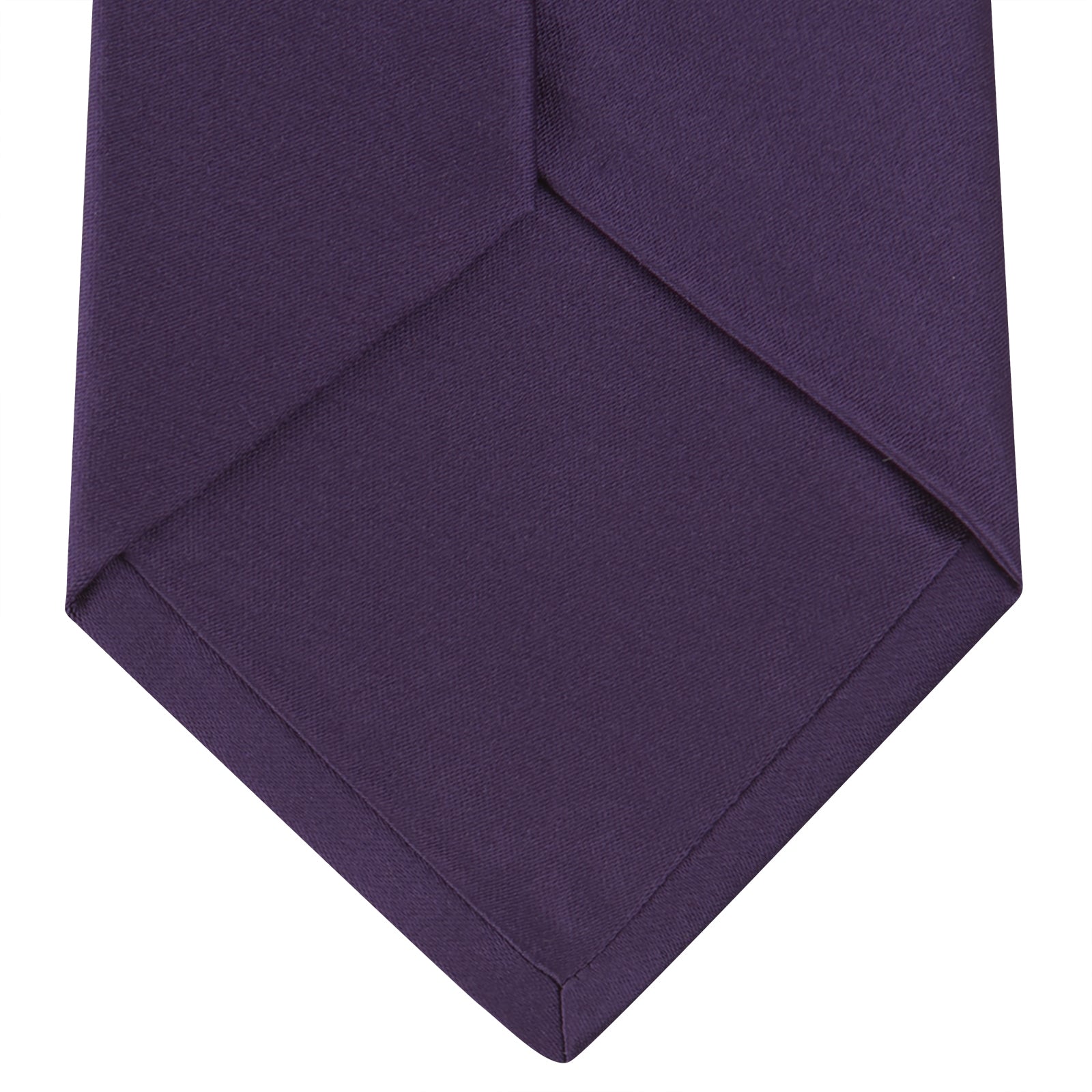 View 4 of product Plum Plain Satin Silk Tie