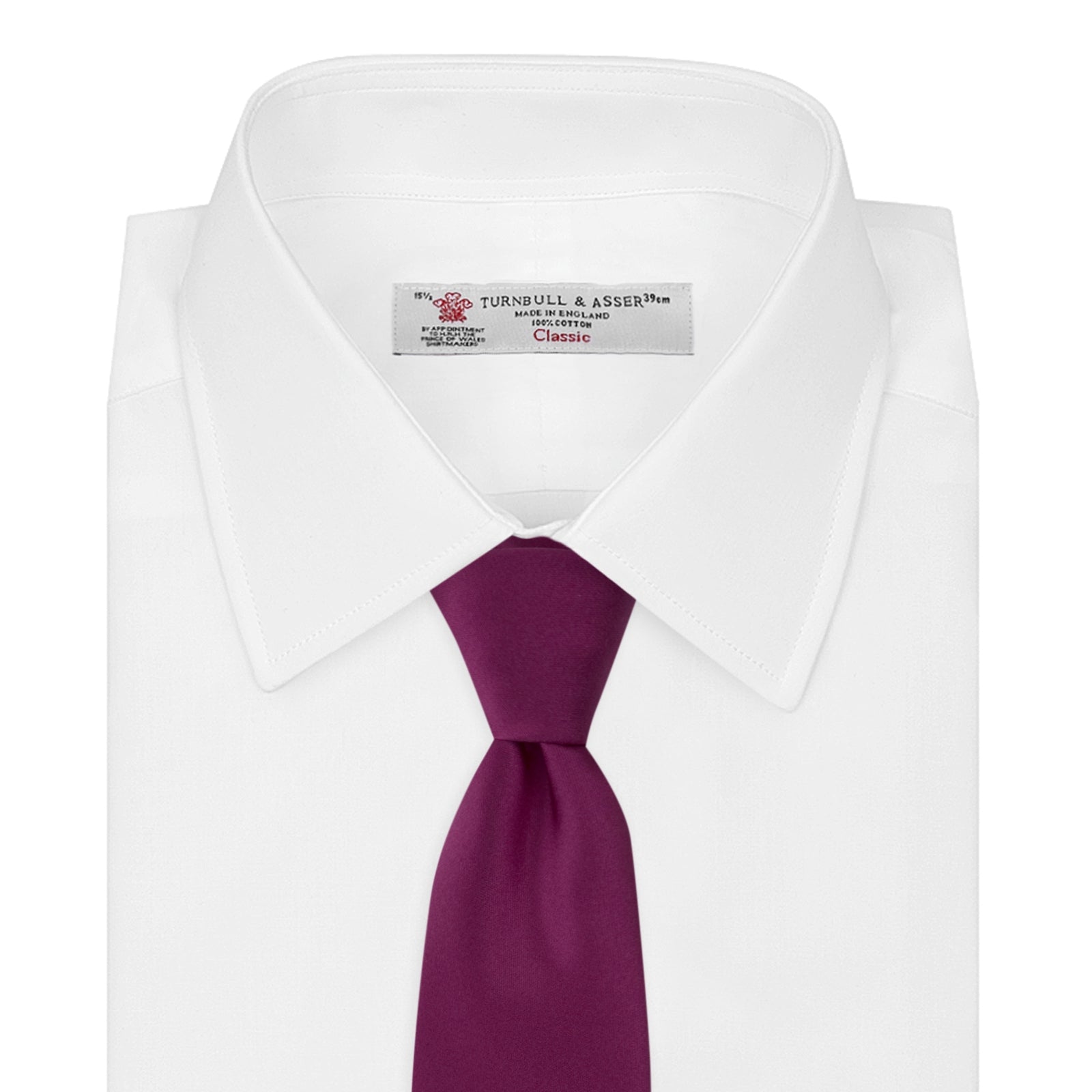 View 2 of product Dark Pink Plain Satin Silk Tie