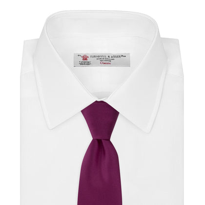 Dark Pink Plain Satin Silk Tie Image 1