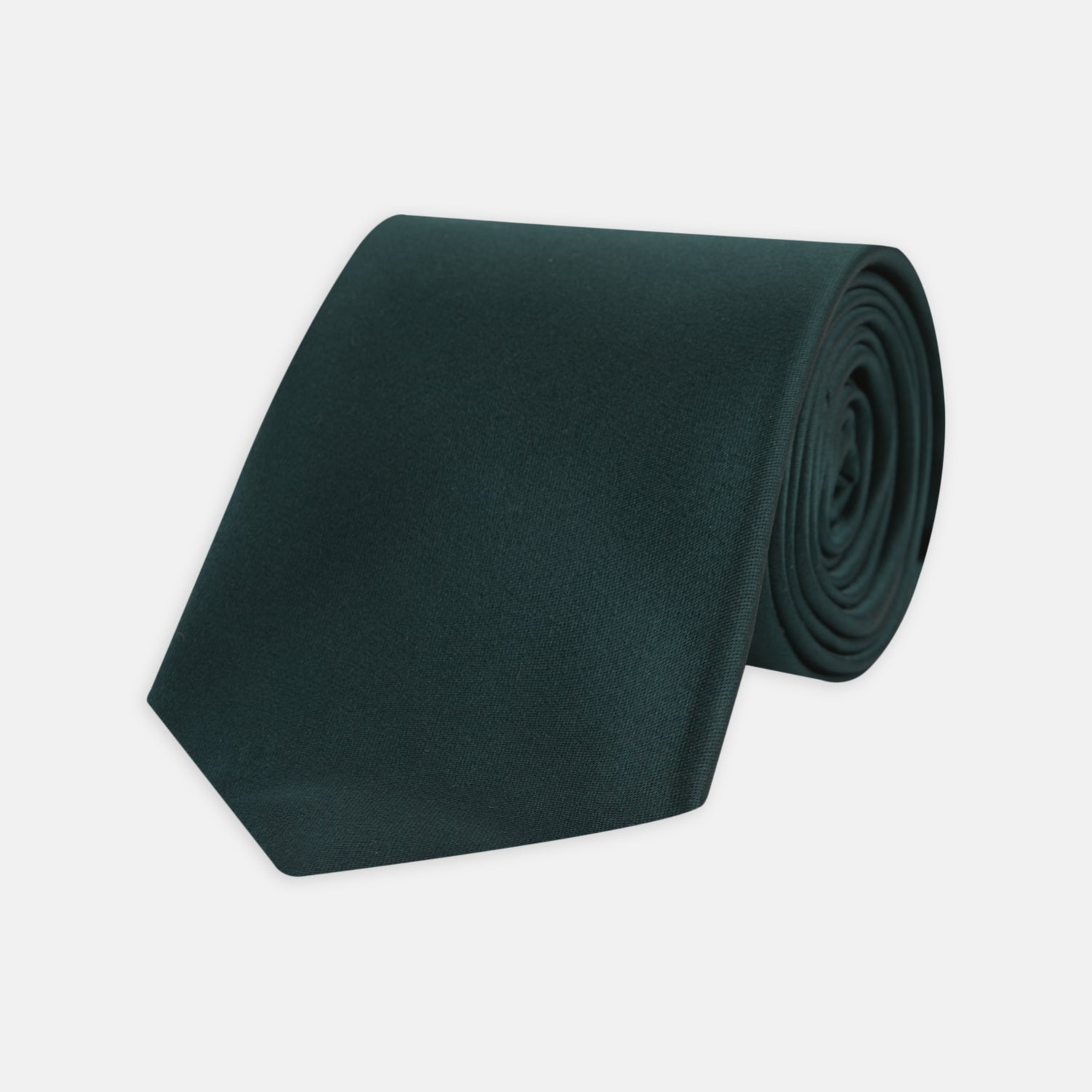 View 1 of product Forest Green Plain Satin Silk Tie