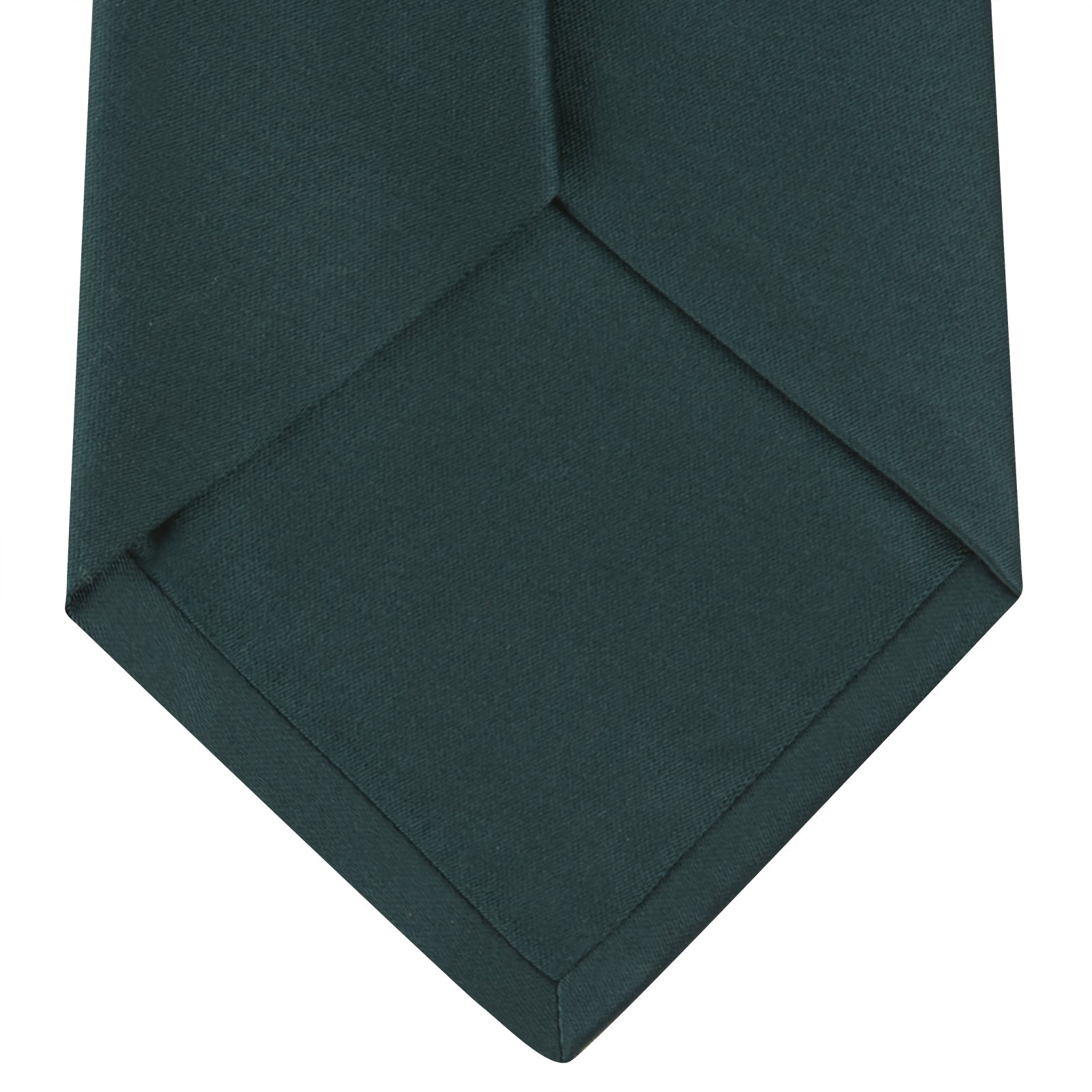 View 4 of product Forest Green Plain Satin Silk Tie