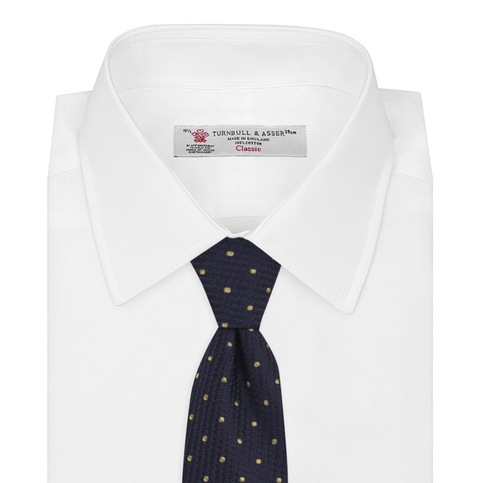 View 2 of product Navy and Gold Spot Lace Silk Tie
