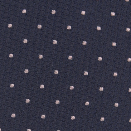 Navy and Rose Spot Lace Silk Tie Image 2