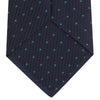 Navy and Green Spot Lace Silk Tie