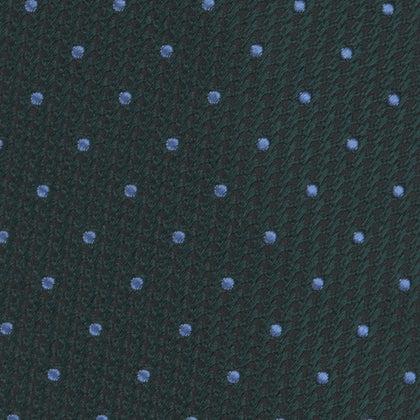 Forest Green and Blue Spot Lace Silk Tie Image 2