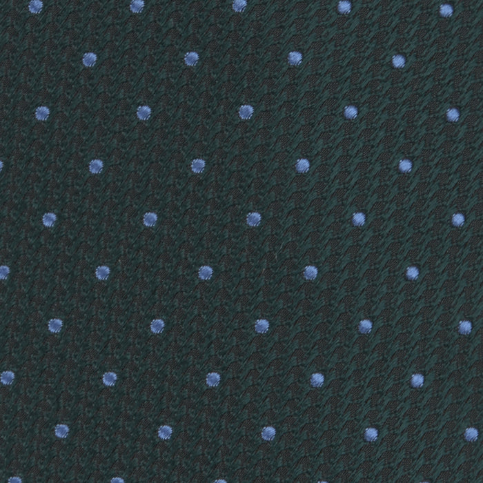 Forest Green and Blue Spot Lace Silk Tie Image 2