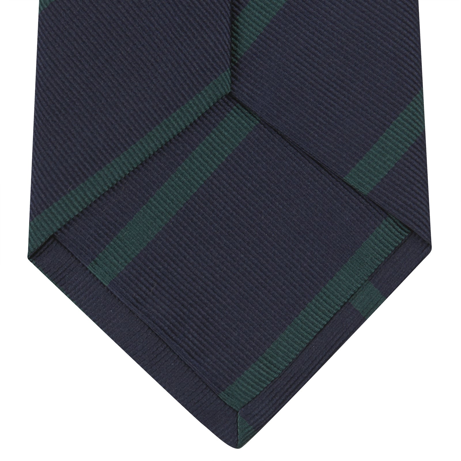 View 4 of product Navy and Green Blazer Stripe Repp Silk Tie