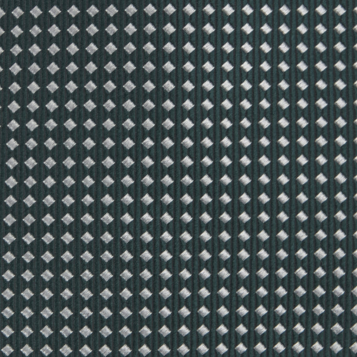 Forest Green and White Diamond Silk Tie Image 2