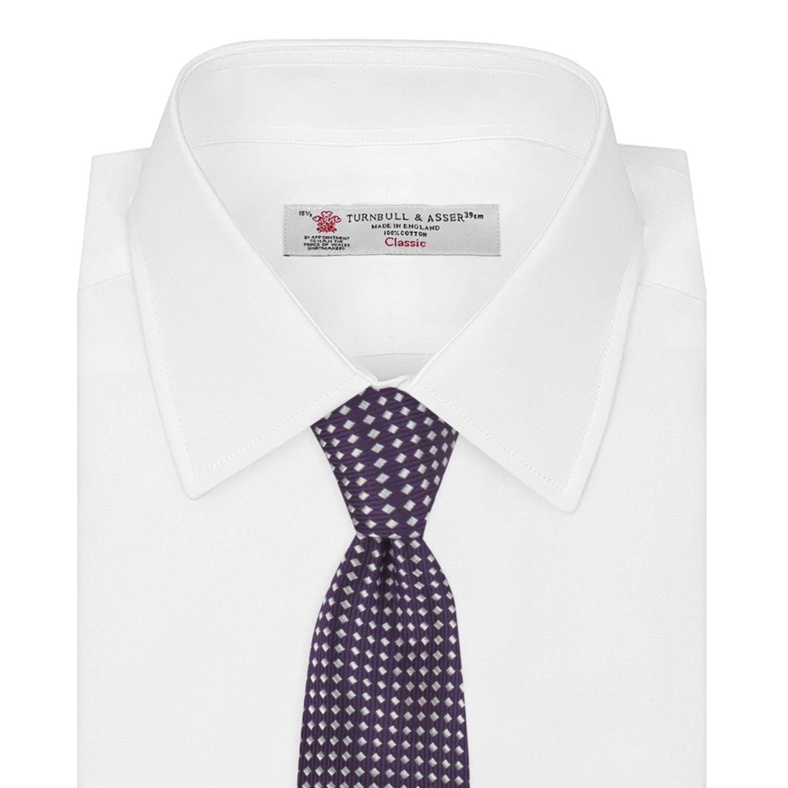 View 2 of product Plum and White Diamond Silk Tie