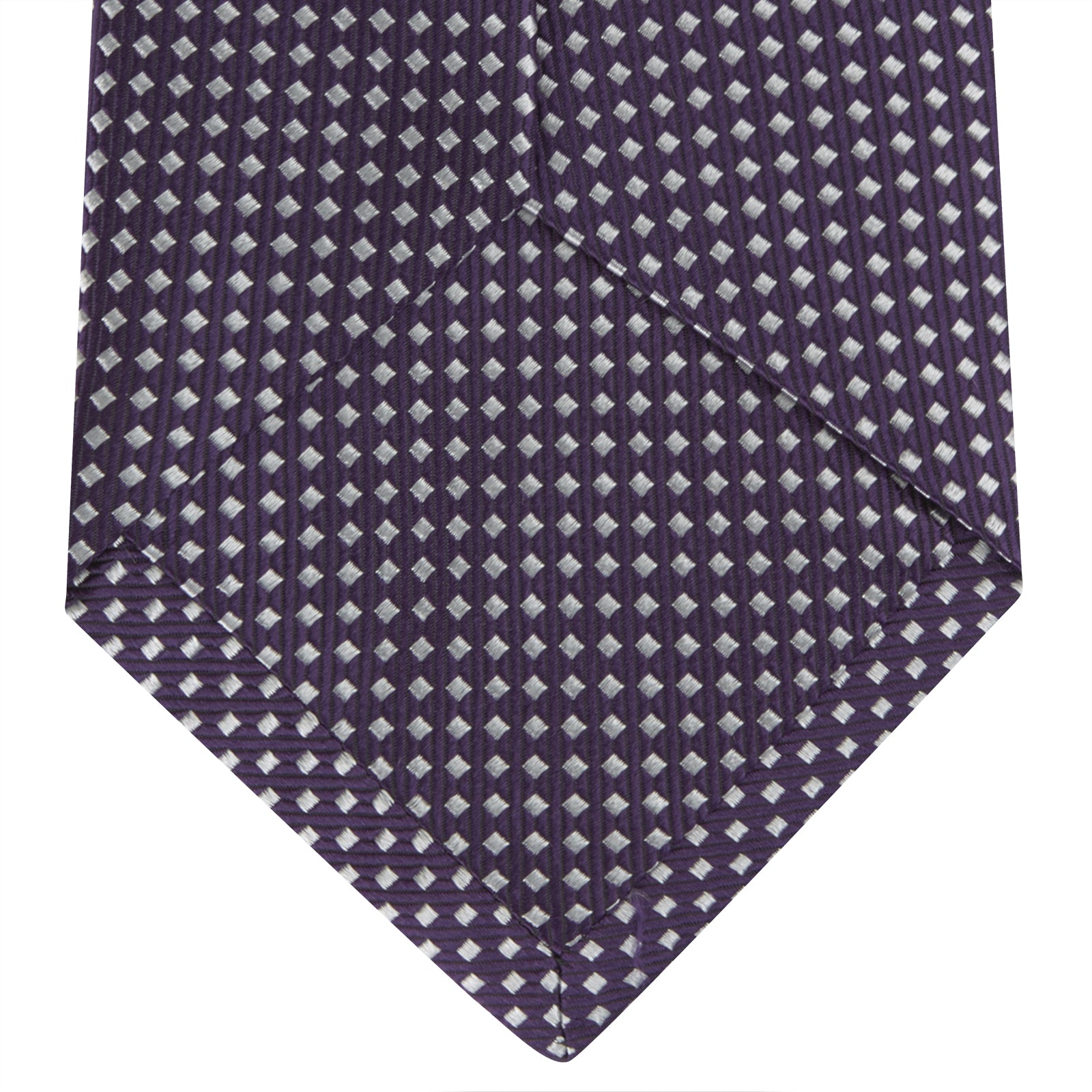 View 4 of product Plum and White Diamond Silk Tie