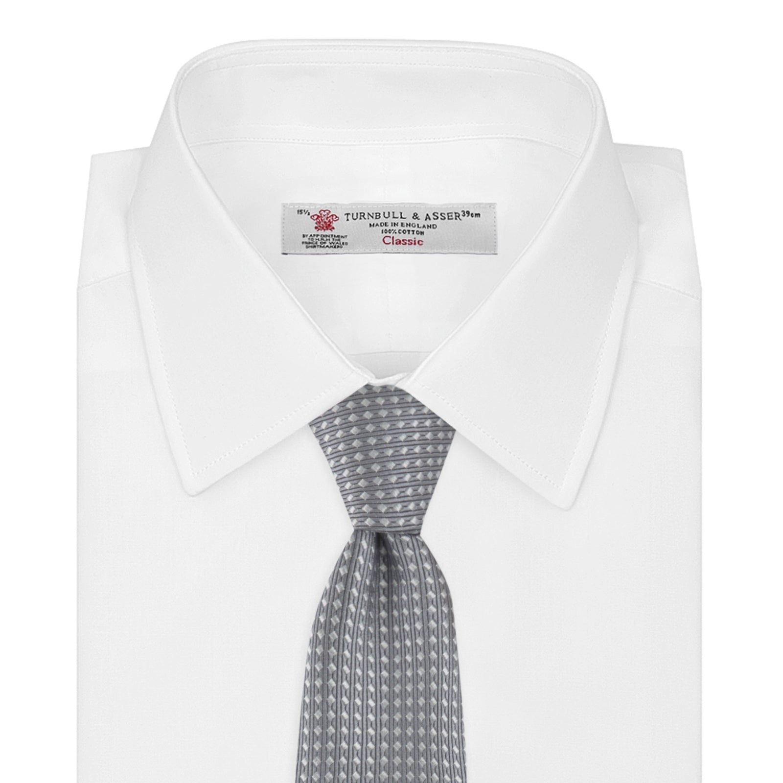 View 2 of product Grey and White Diamond Silk Tie