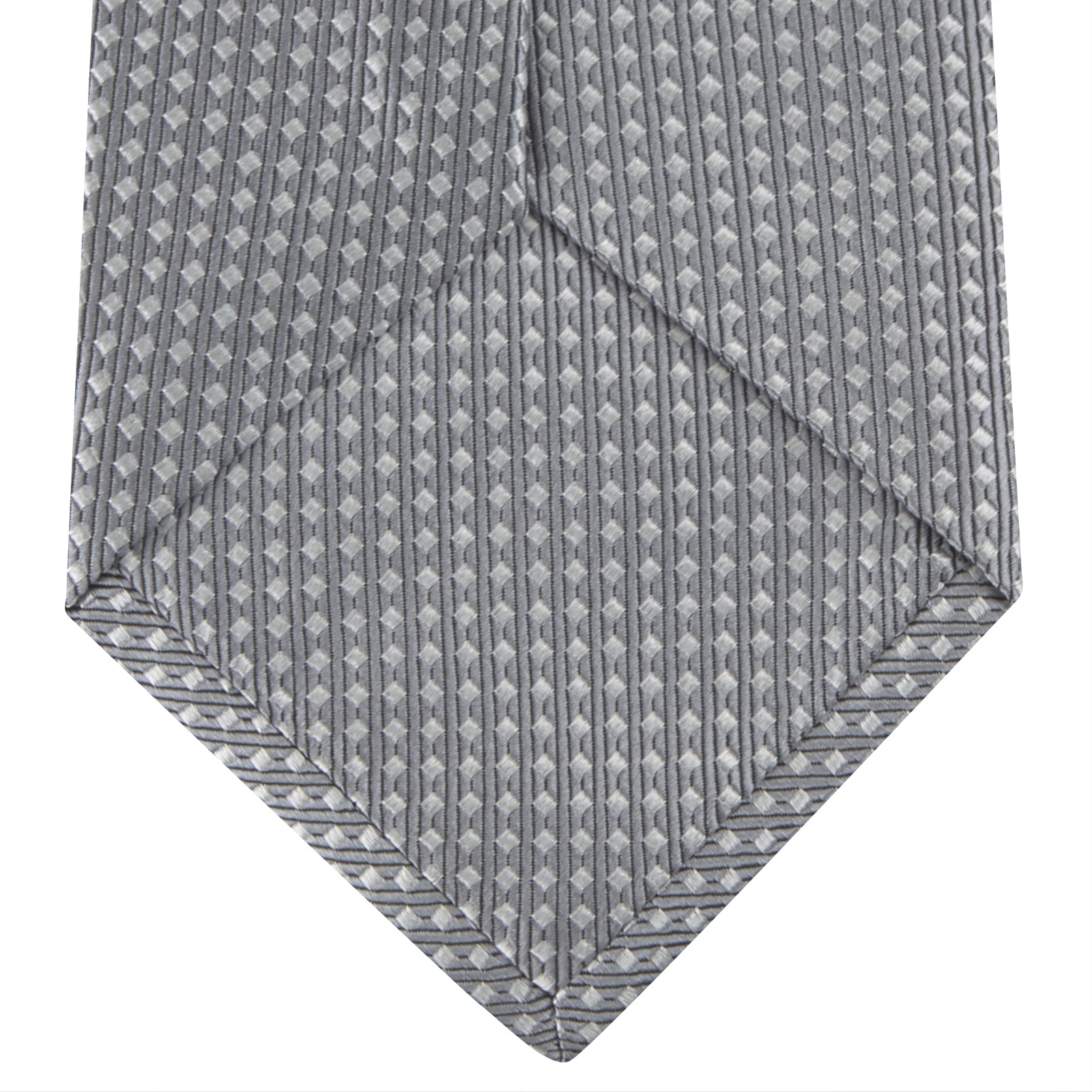 View 4 of product Grey and White Diamond Silk Tie