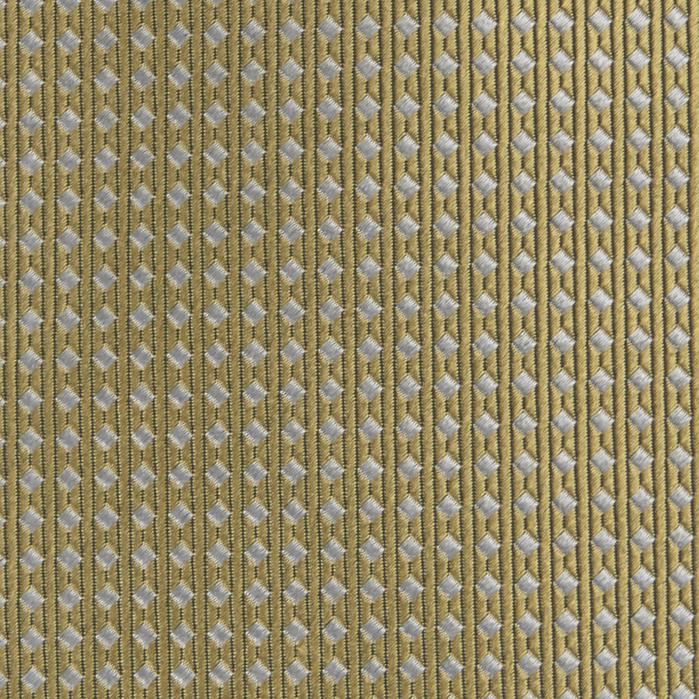 Gold and White Diamond Silk Tie