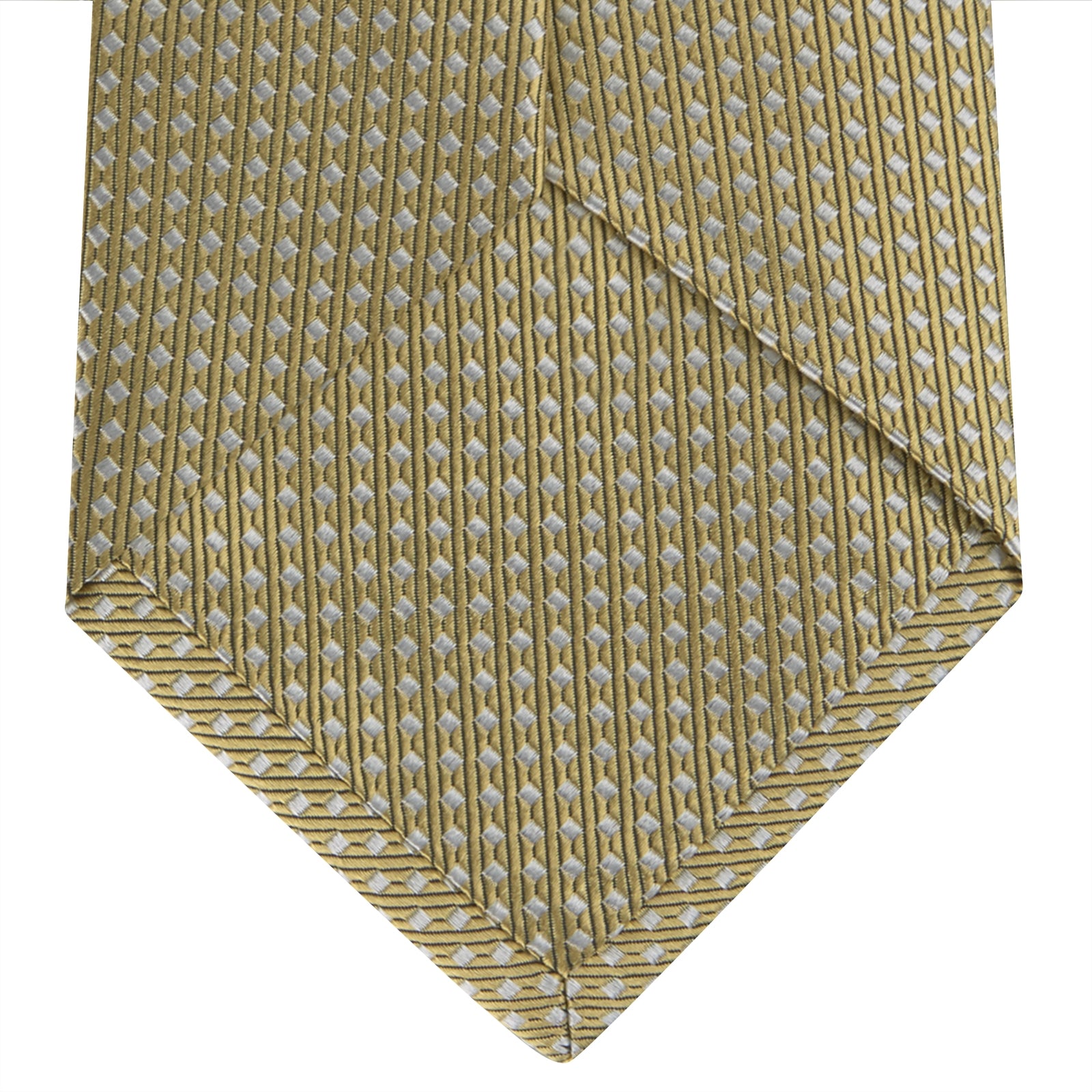 View 4 of product Gold and White Diamond Silk Tie