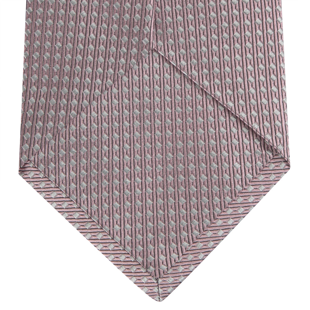 Rose and White Diamond Silk Tie