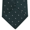 View 4 of product Forest Green and White Small Spot Herringbone Silk Tie