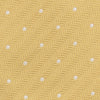Gold and White Small Spot Herringbone Silk Tie