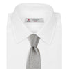 View 2 of product Silver and White Small Spot Herringbone Silk Tie