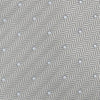 View 3 of product Silver and White Small Spot Herringbone Silk Tie