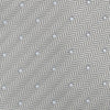 Silver and White Small Spot Herringbone Silk Tie