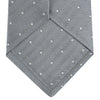 View 4 of product Grey and White Small Spot Herringbone Silk Tie