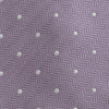 View 3 of product Lilac and White Small Spot Herringbone Silk Tie