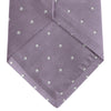 View 4 of product Lilac and White Small Spot Herringbone Silk Tie