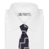 View 2 of product Navy and Rose Striped Zigzag Silk Tie