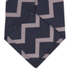View 4 of product Navy and Rose Striped Zigzag Silk Tie
