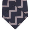 Navy and Rose Striped Zigzag Silk Tie