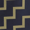 View 3 of product Navy and Gold Striped Zigzag Silk Tie