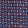 Burgundy and Blue Circle and Spot Silk Tie