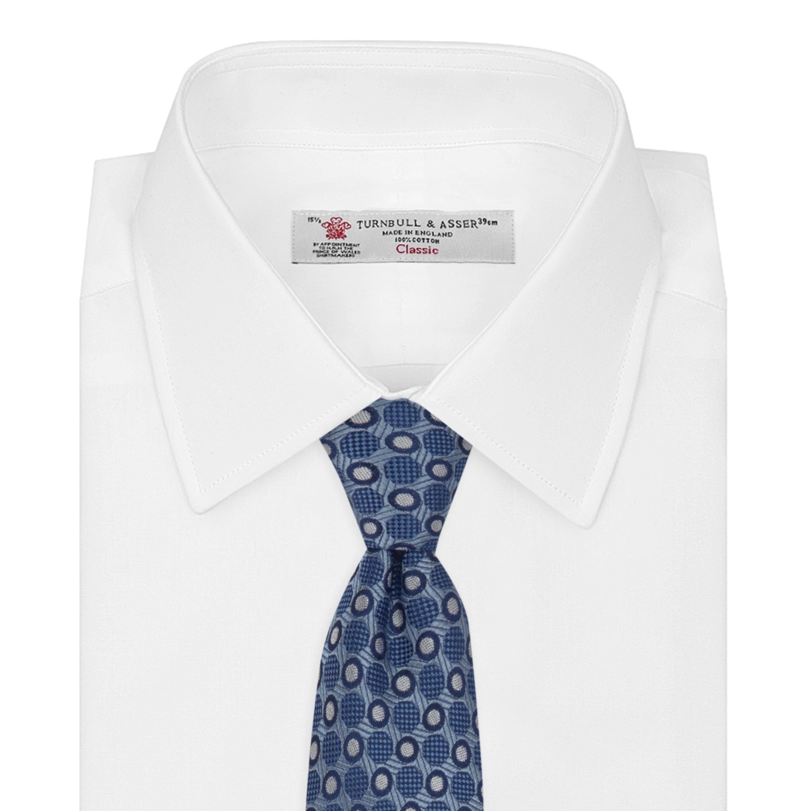 View 2 of product Blue Circle and Spot Silk Tie