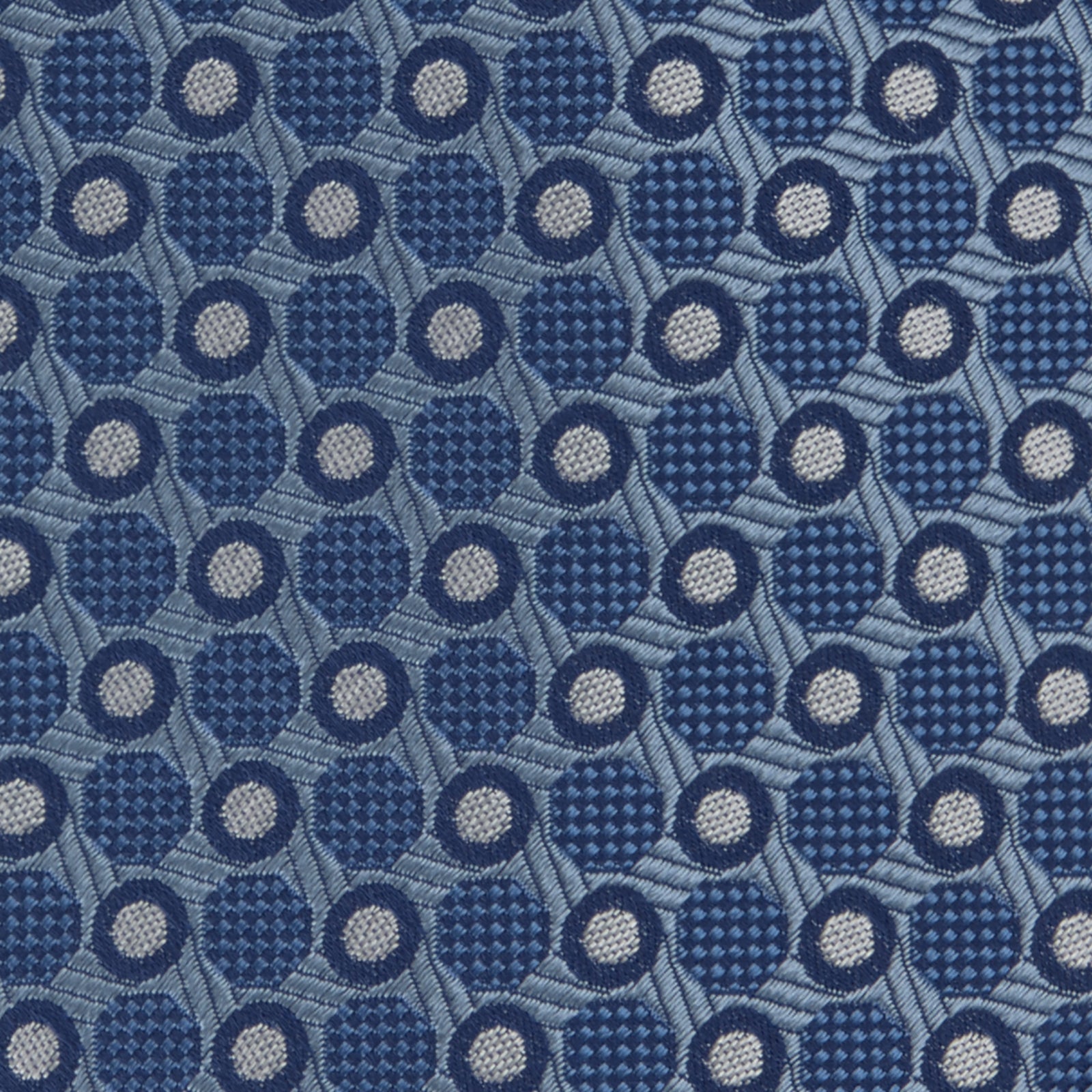 View 3 of product Blue Circle and Spot Silk Tie