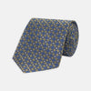 Gold and Blue Circle and Spot Silk Tie