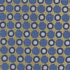 Gold and Blue Circle and Spot Silk Tie