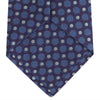 Plum and Blue Circle and Spot Silk Tie