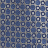 Silver and Blue Circle and Spot Silk Tie