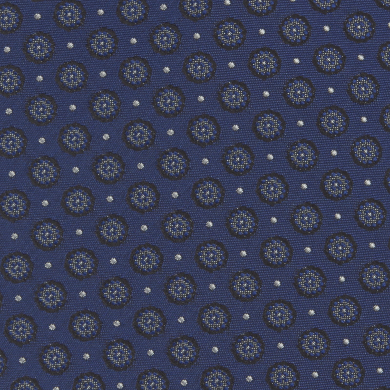 View 3 of product Navy Floral Spot Silk Tie