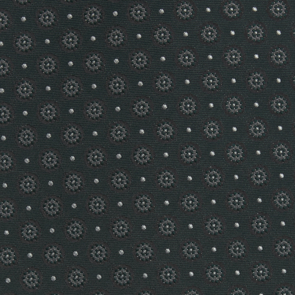 Forest Green Floral Spot Silk Tie