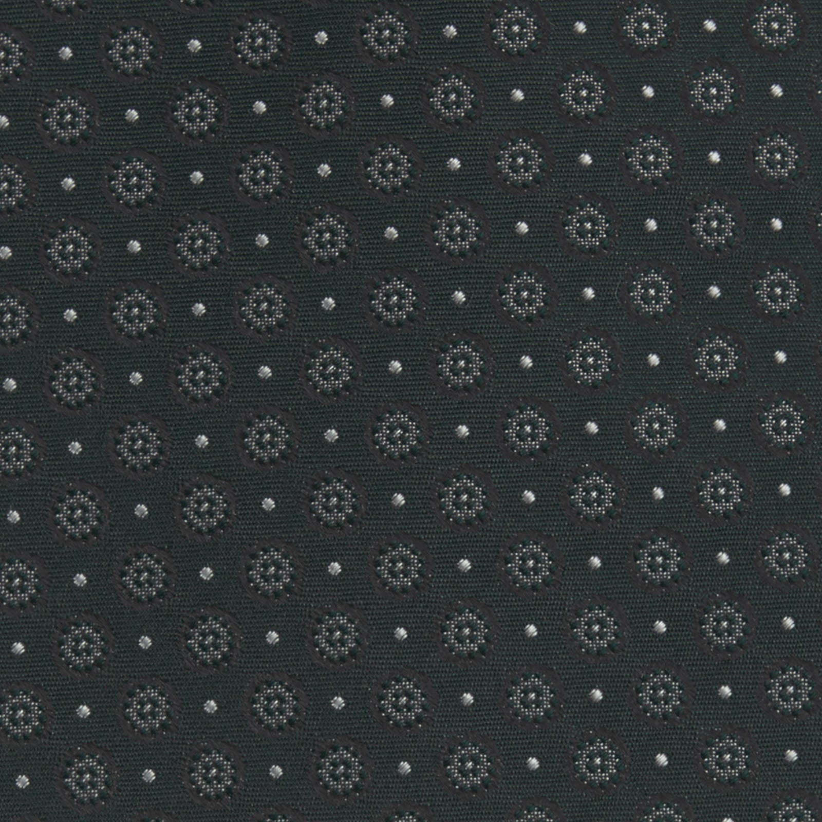 View 3 of product Forest Green Floral Spot Silk Tie